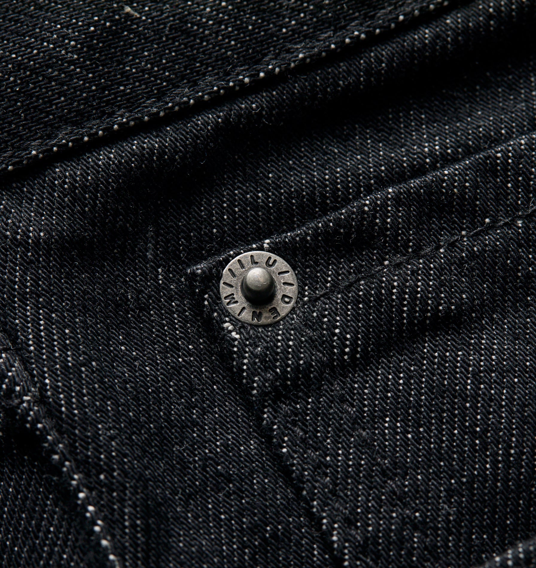 Wide Leg Pleat Denim - Black