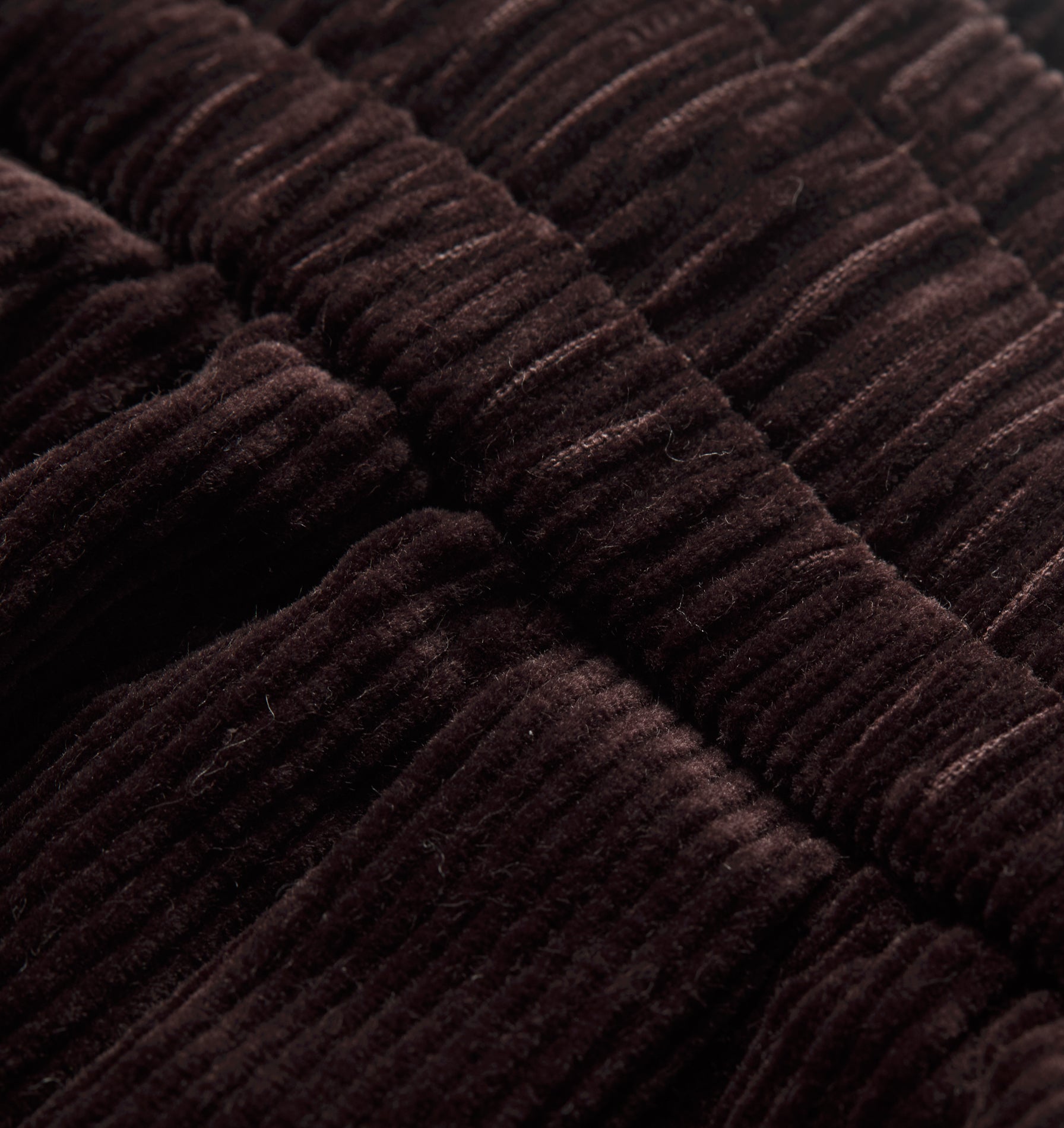 Michael Pleat Cord Short - Espresso