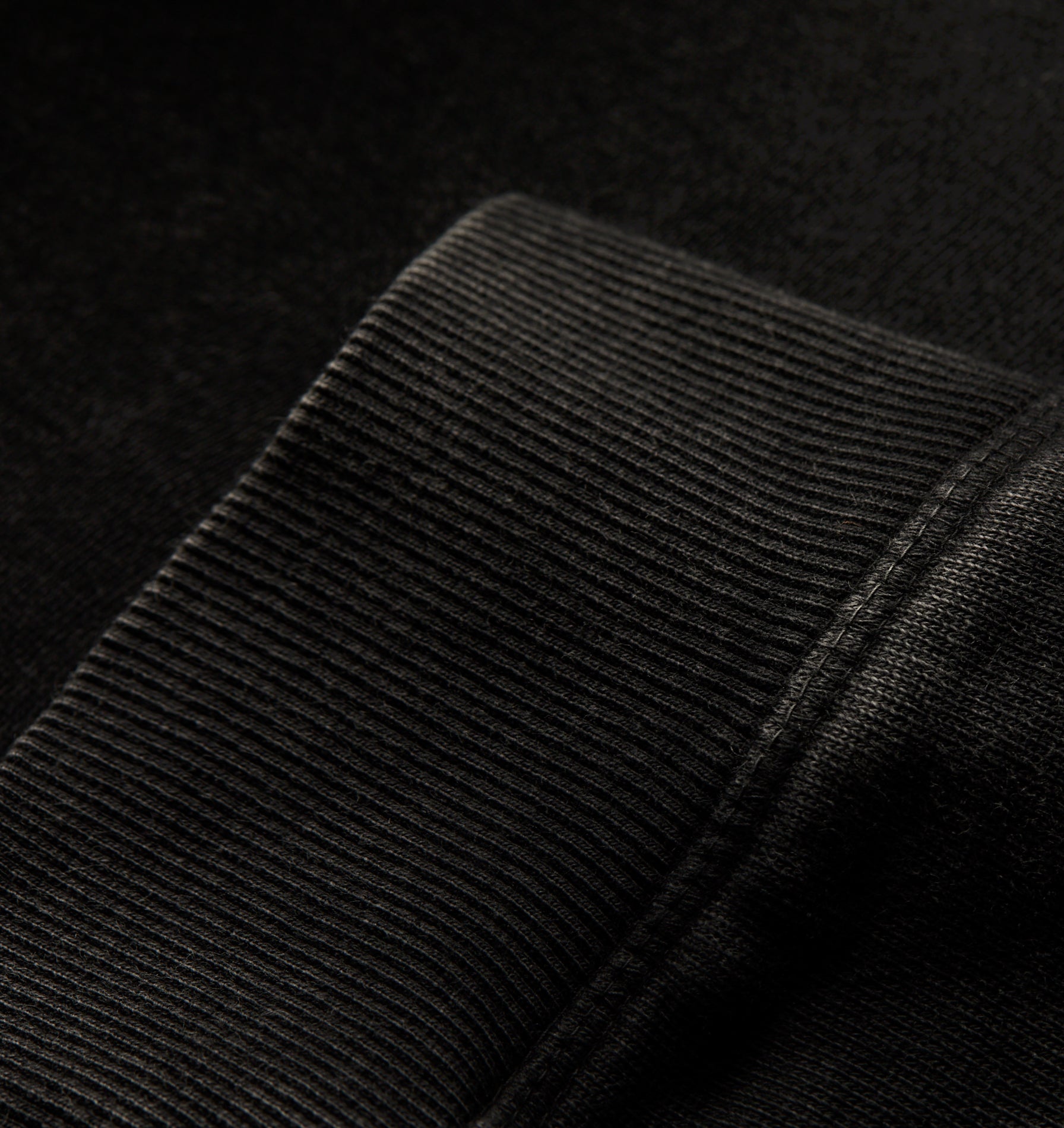 Crop Oversized Crew - Vintage Black