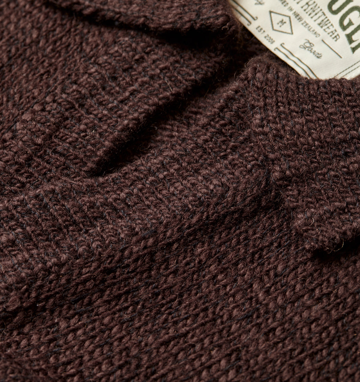 Box Knit Polo - Brown