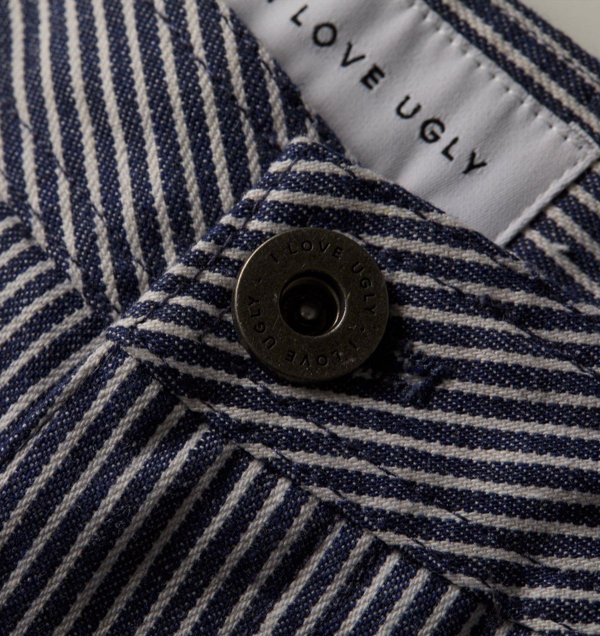 Edgar Wide Pant - Navy/ White Stripe