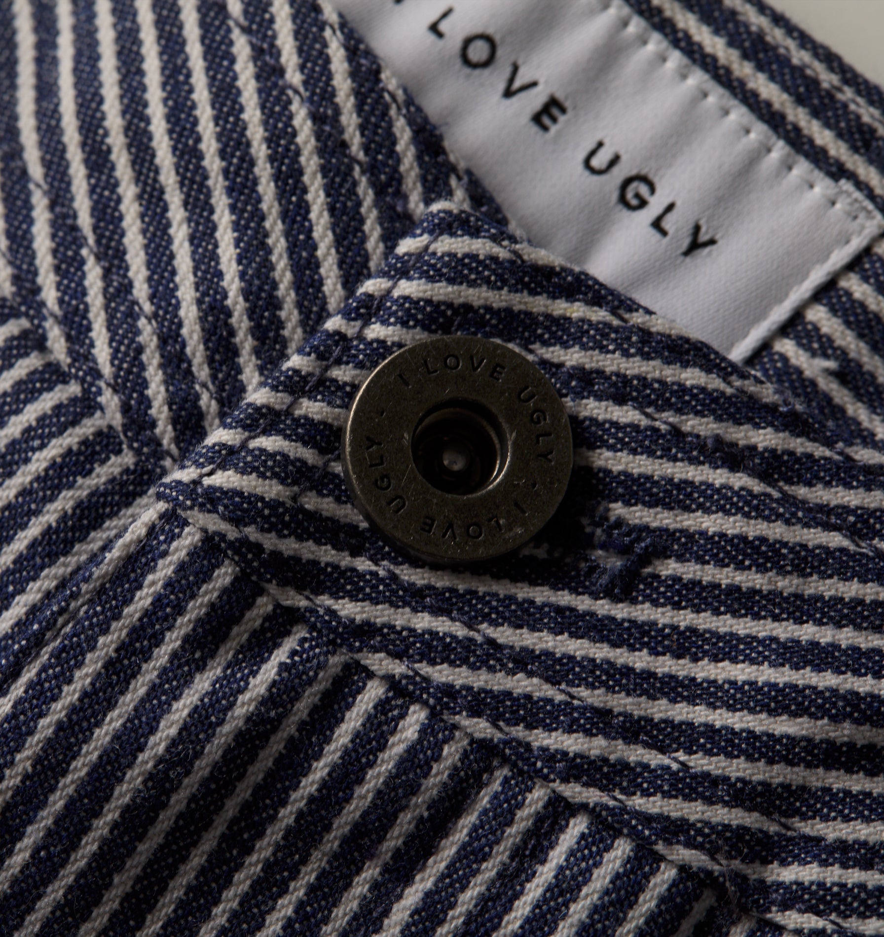 Edgar Wide Pant - Navy/ White Stripe