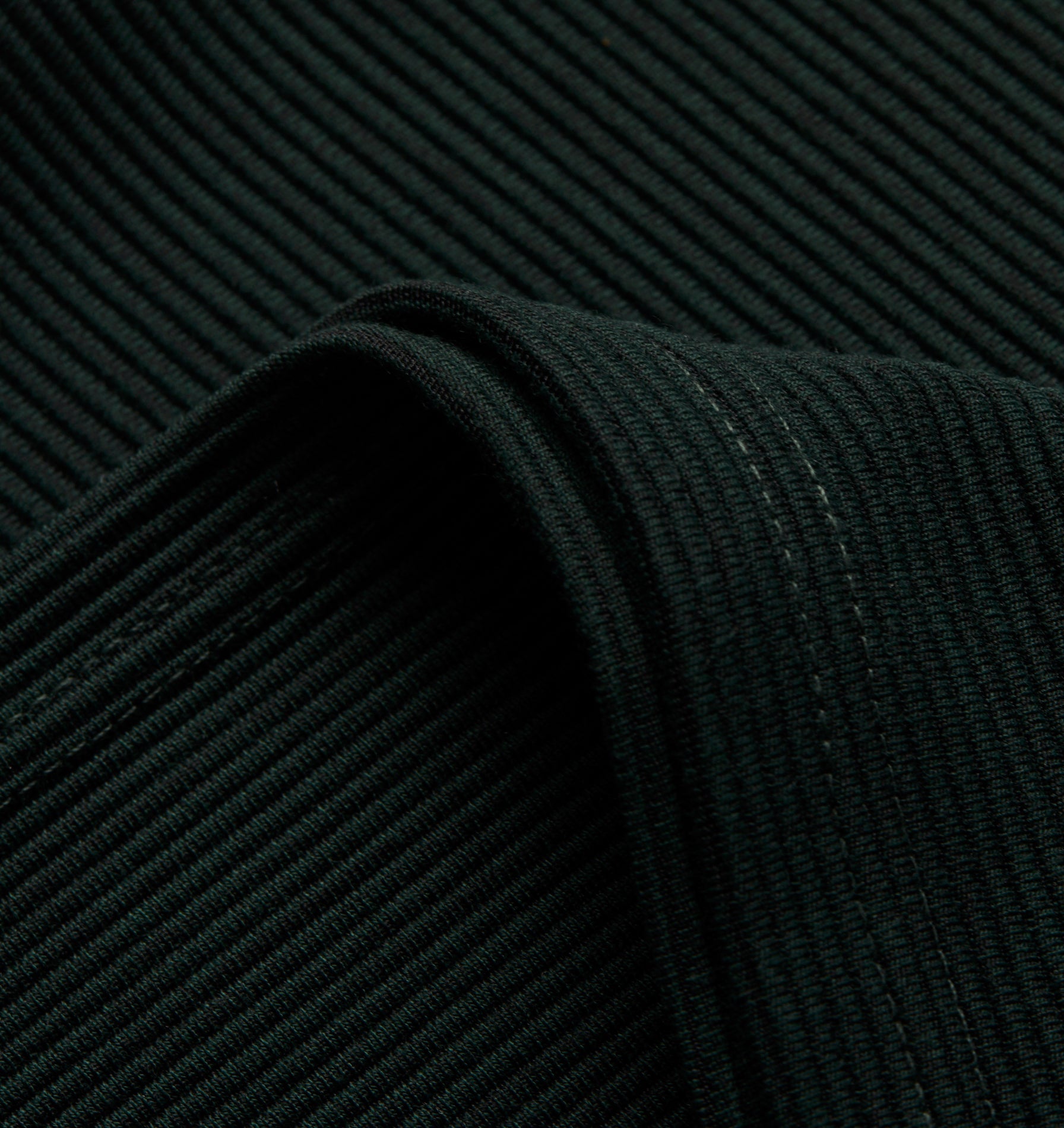 Ribbed Box Tee - Forest