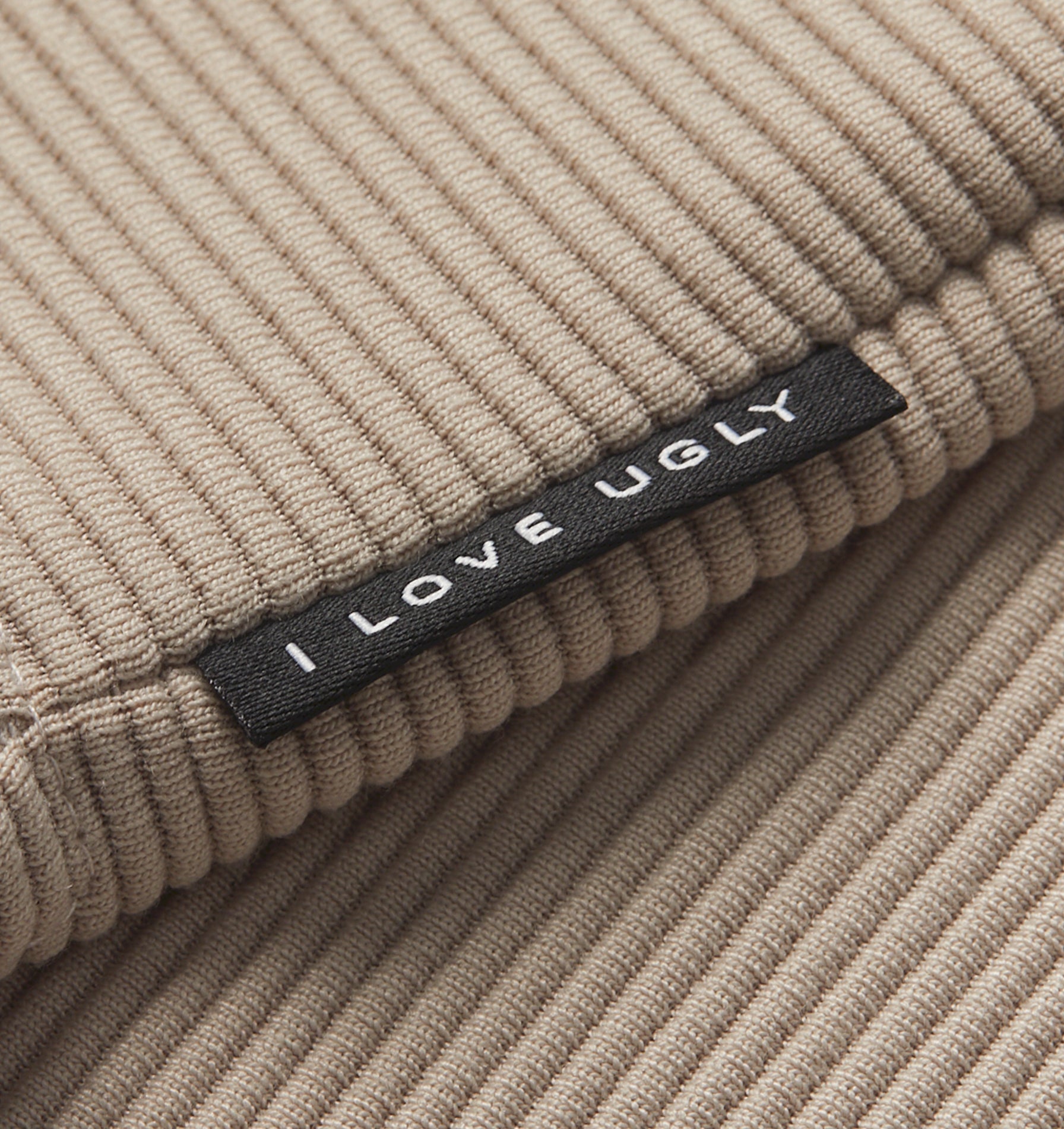 Ribbed Box Tee - Taupe