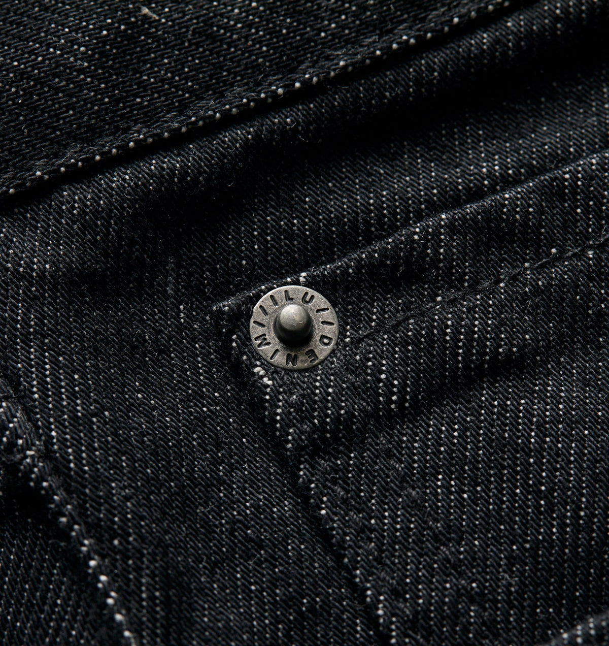 Wide Leg Pleat Denim - Black