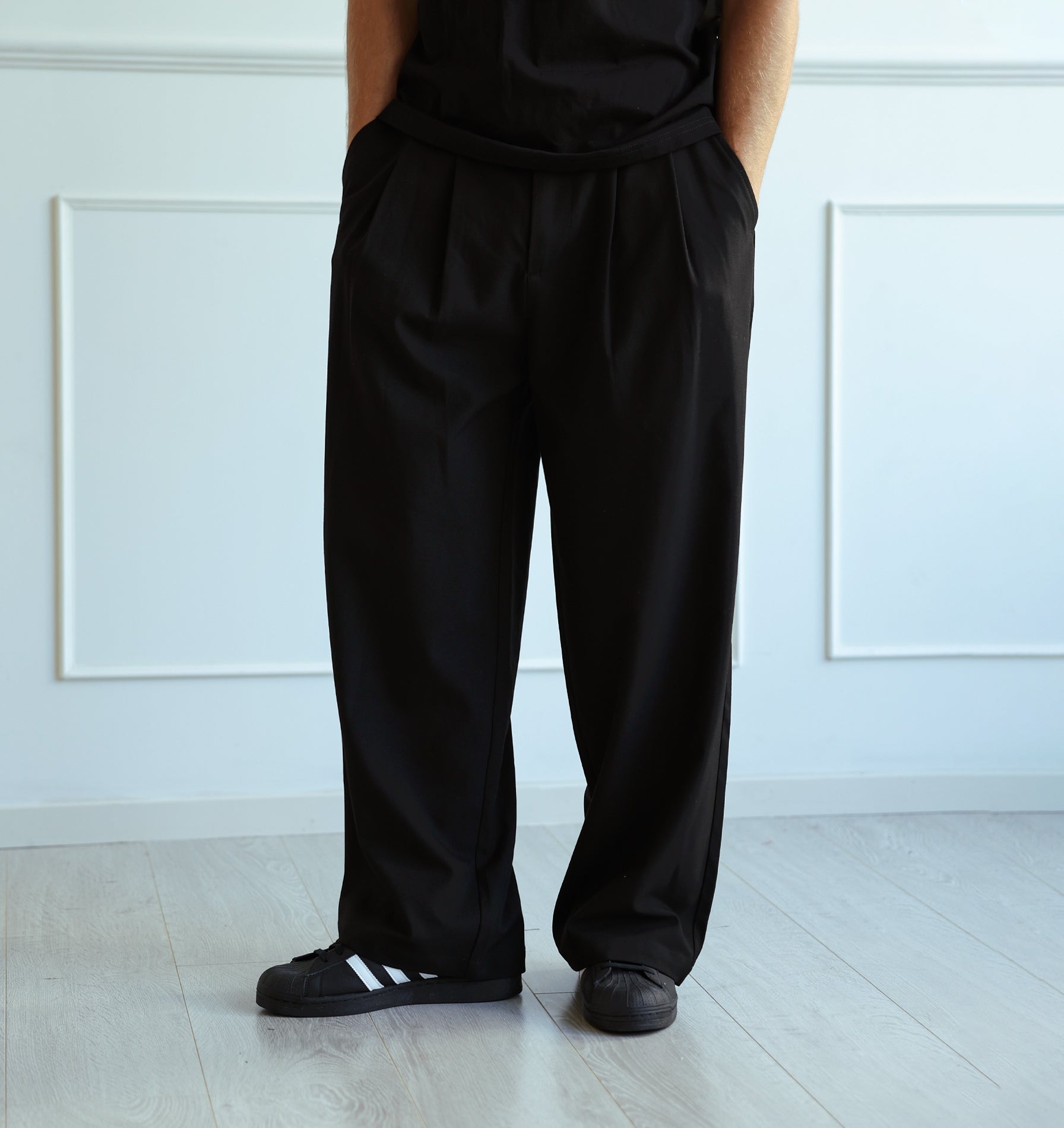 Albert Pleated Pant - Black | I Love Ugly US