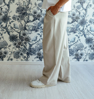 Albert Pleated Pant - Stone