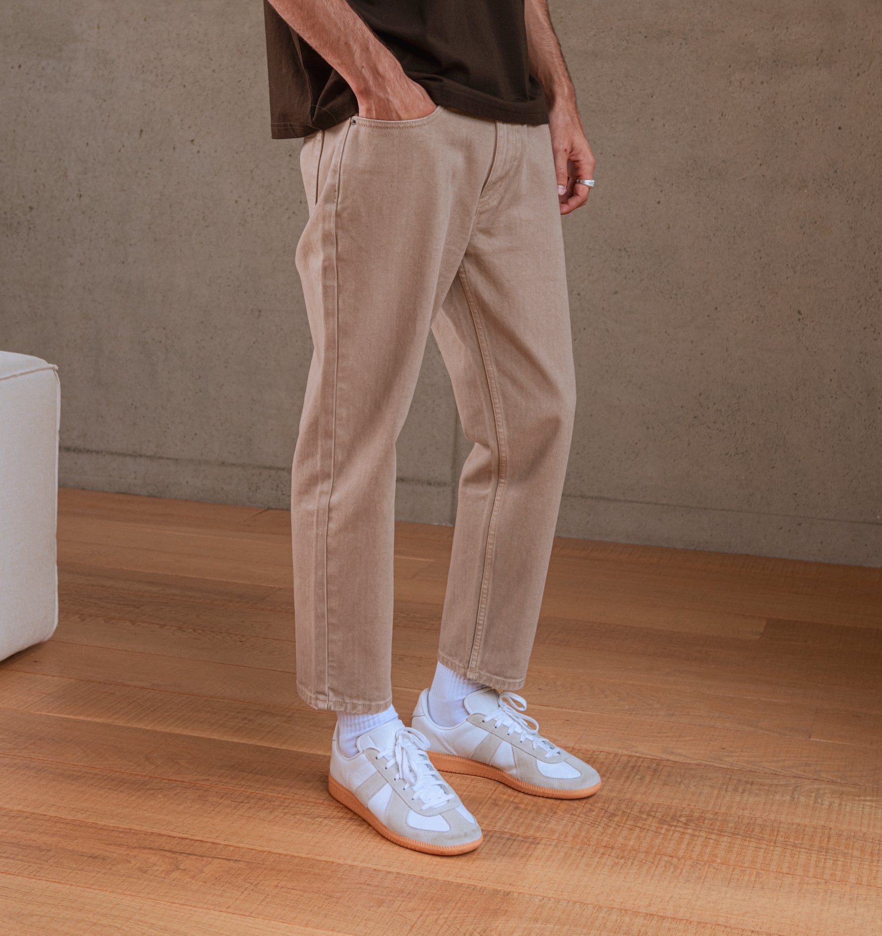 Cropped 90s Denim - Vintage Sand