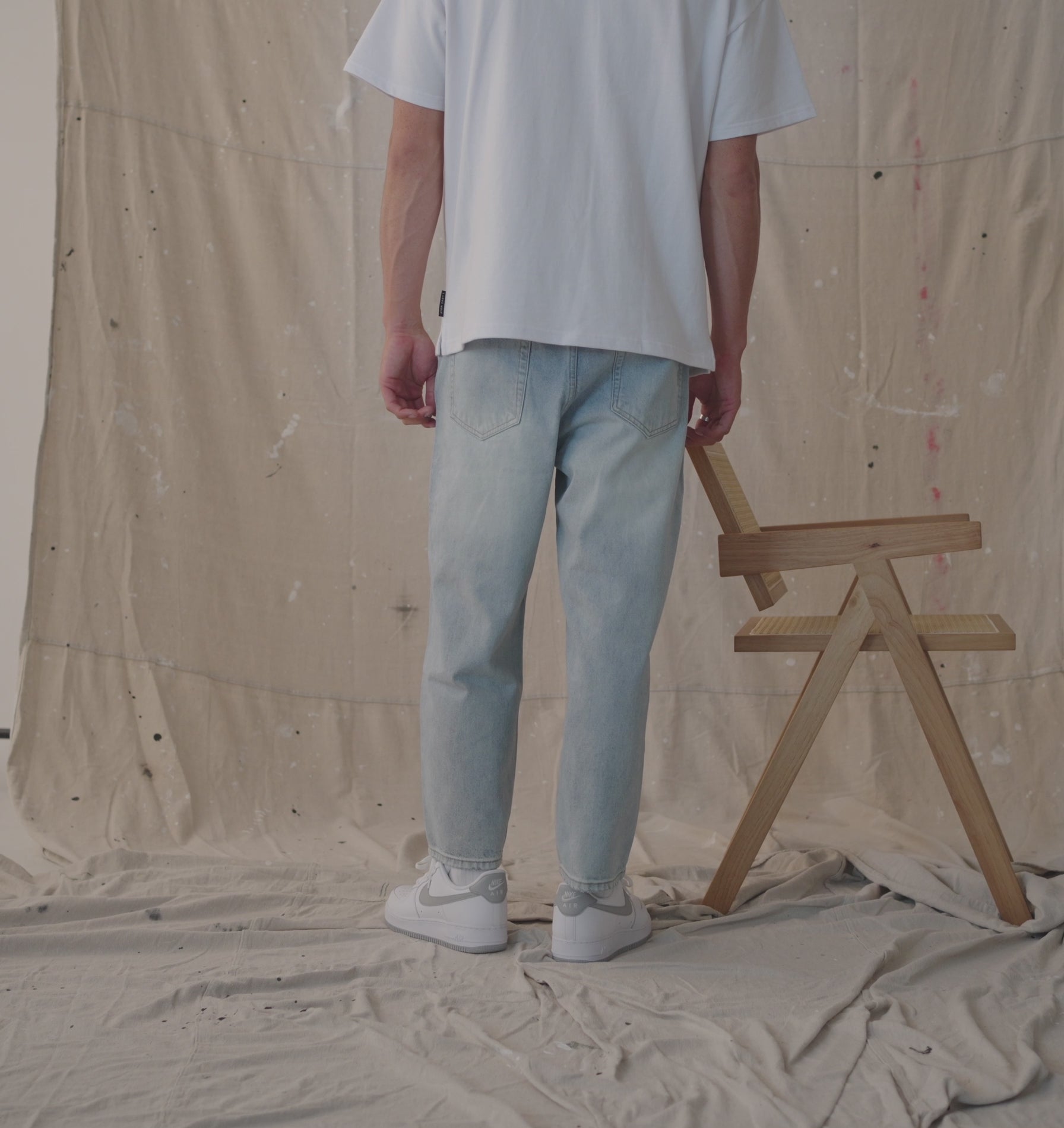 Samson Cropped Denim Pant in Light Vintage Blue | I Love Ugly US