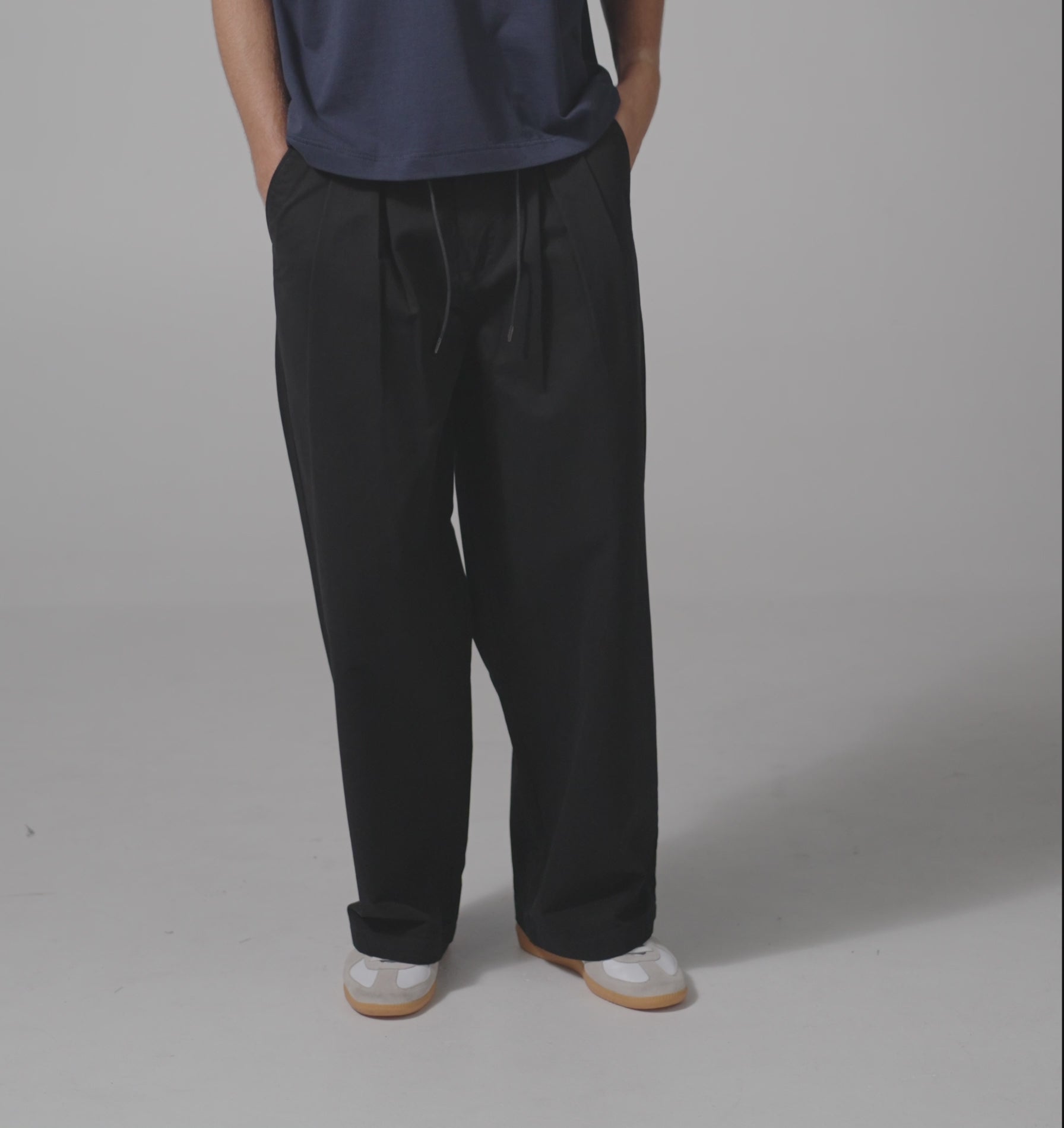 Wide Leg Pleat Pant - Black | I Love Ugly US