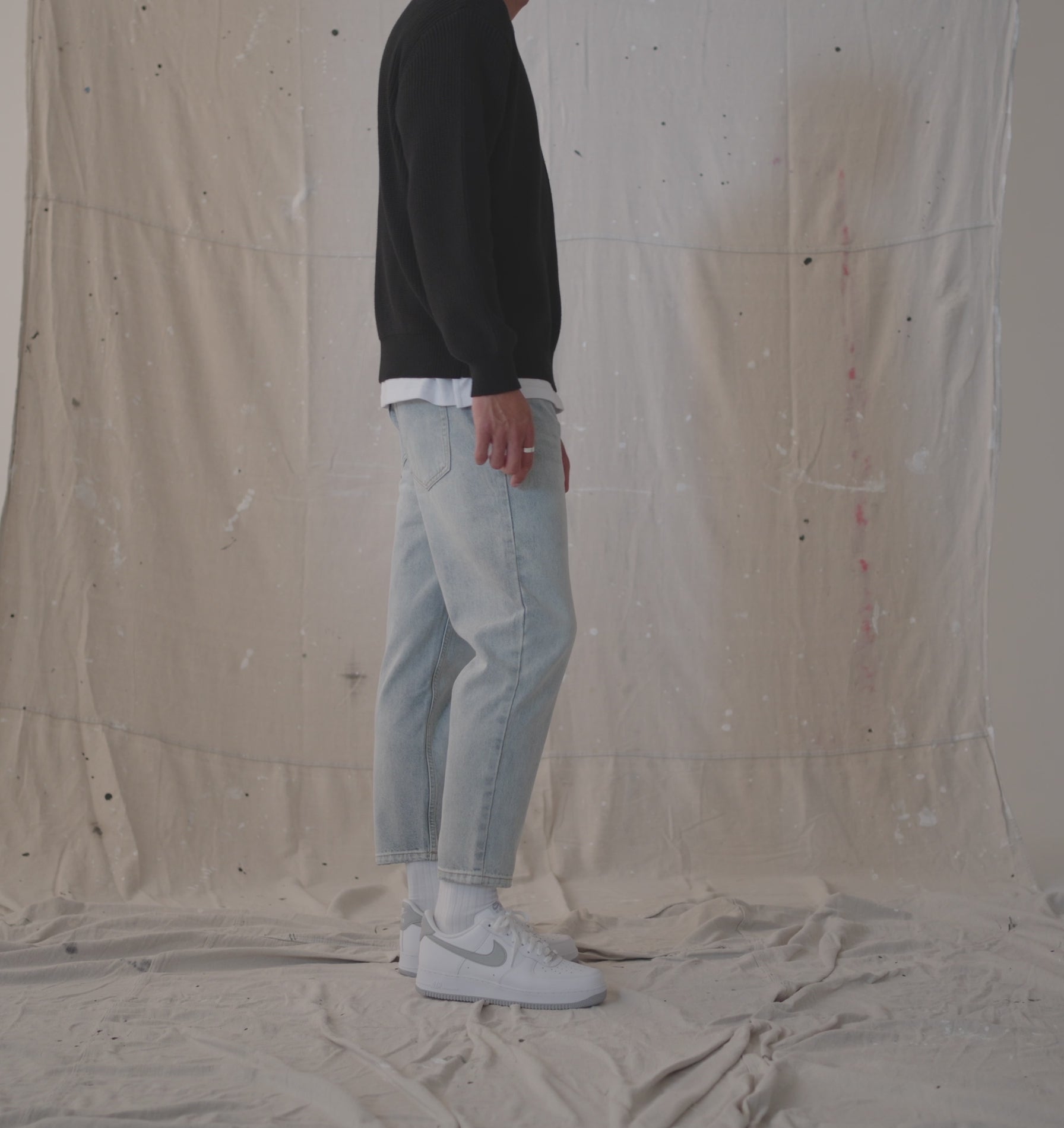 Cropped 90s Denim Pant in Light Vintage Black | I Love Ugly US