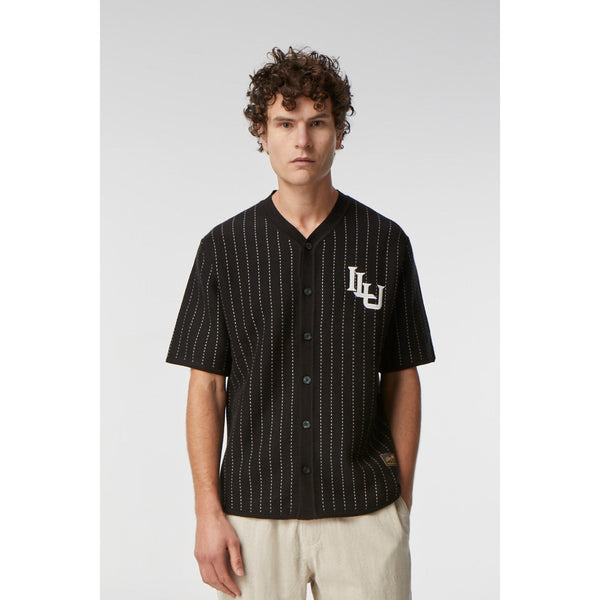 Knit Baseball Jersey - Black Pinstripe – I Love Ugly US
