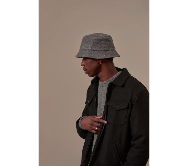 Wool Bucket Hat - Grey Speckle