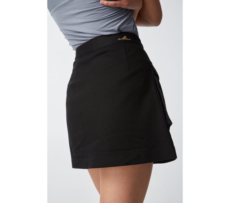 Utility Wrap Skirt - Black
