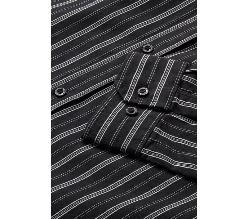 Wallace LS Stripe Shirt - Black